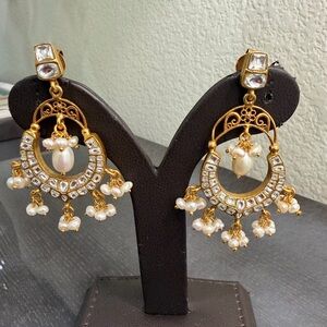 Gold plated 925 silver earrings